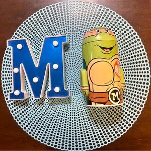 Teenage Mutant Ninja Turtle 8”  Tin Coin Piggy Bank Michelangelo, TMNT